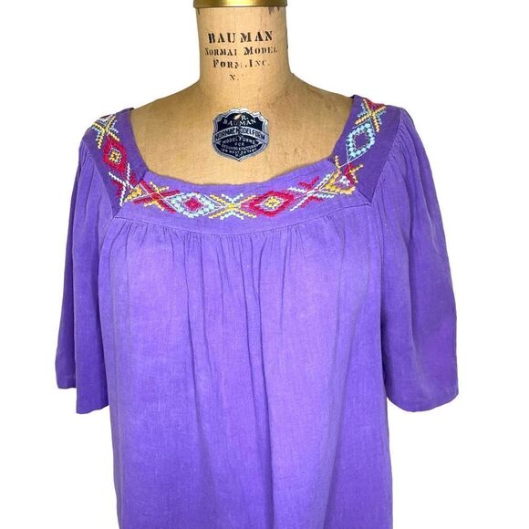 Purple embroidered Tunic - Ecco Bay - Picture 2 of 8